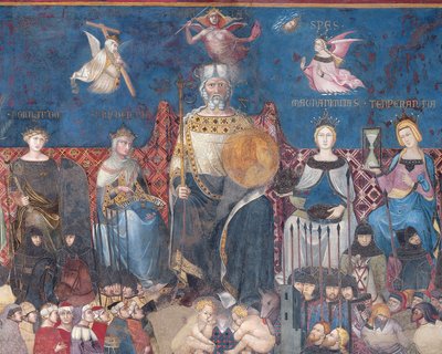 Allegory of Good Government (detail) by Ambrogio Lorenzetti